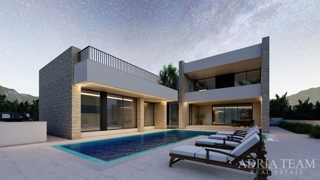 LUXUSNÁ VILA, NOVOSTAVBA S VÝHĽADOM NA MORE – RADOVIN