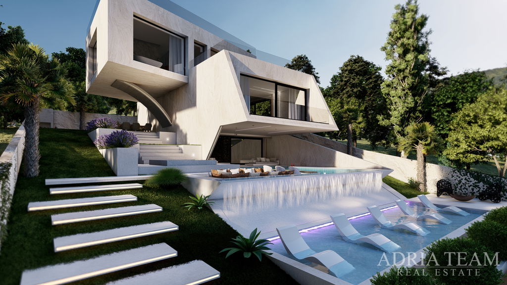 LUXUSNÁ JEDINEČNÁ VILA S BAZÉNOM A OTVORENÝM VÝHĽADOM NA MORE – STARIGRAD PAKLENICA