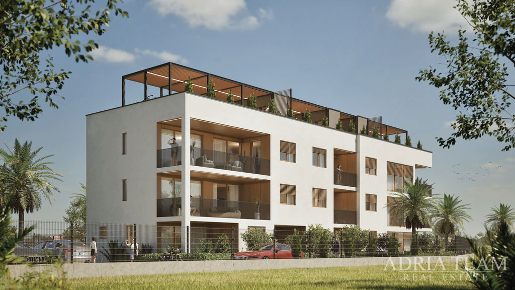 NOVOSTAVBA – 3-IZBOVÝ APARTMÁN S TERASOU A 2 PARKOVACÍMI MIESTAMI – NIN, ZADAR