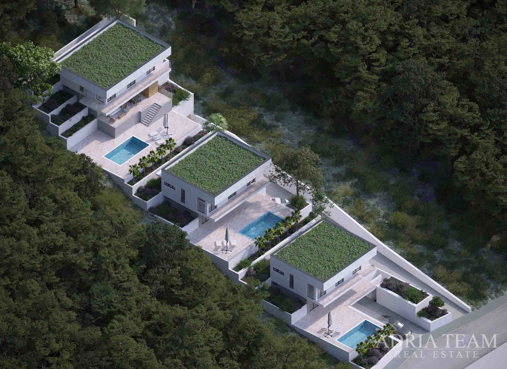 STAVEBNÝ POZEMOK PRE 3 LUXUSNÉ VILY S BAZÉNOM, 2.100 m²– NOVIGRAD