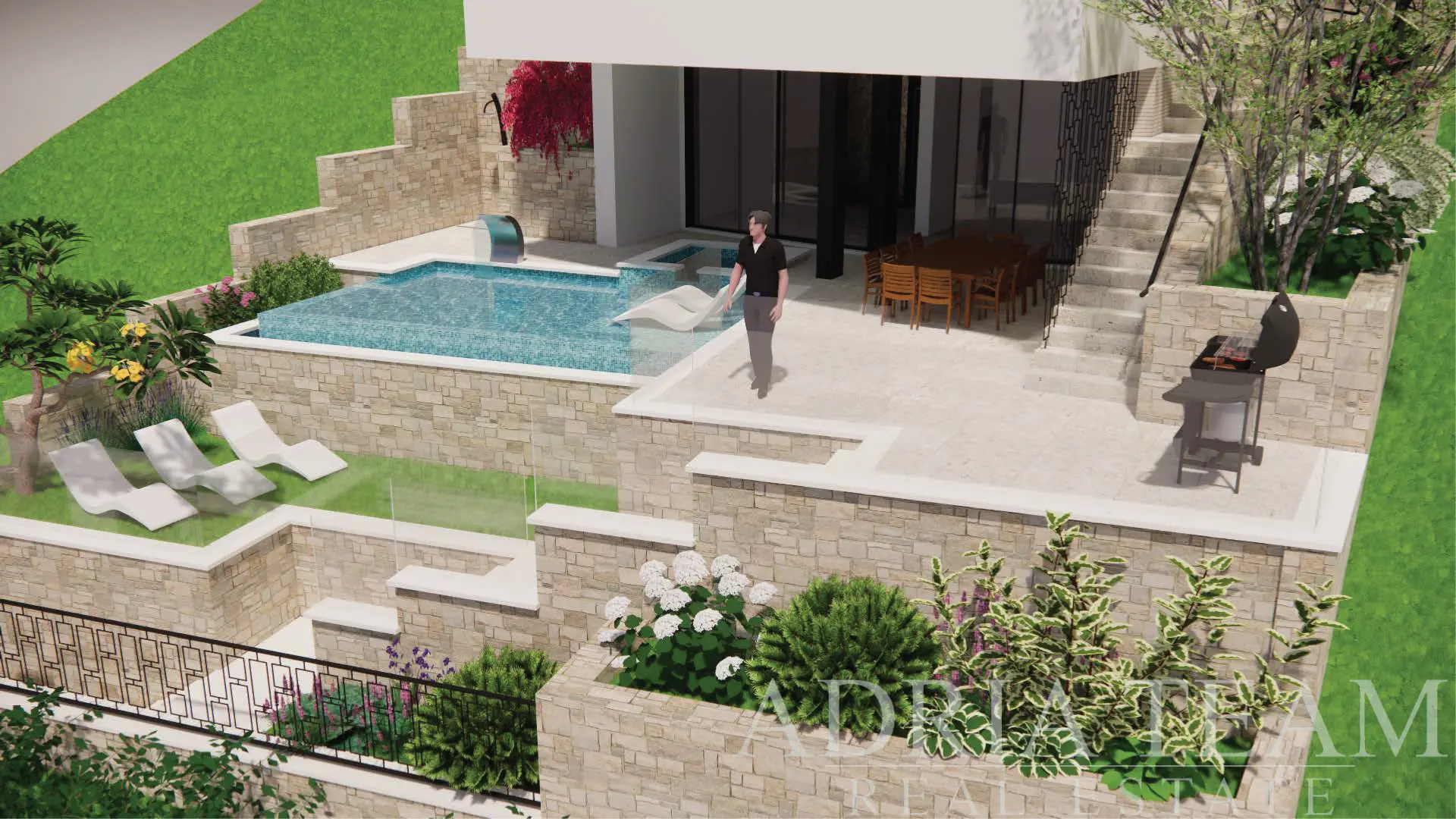 EXKLUZÍVNY STAVEBNÝ POZEMOK S PROJEKTOM LUXUSNEJ VILY – RTINA, ZADAR