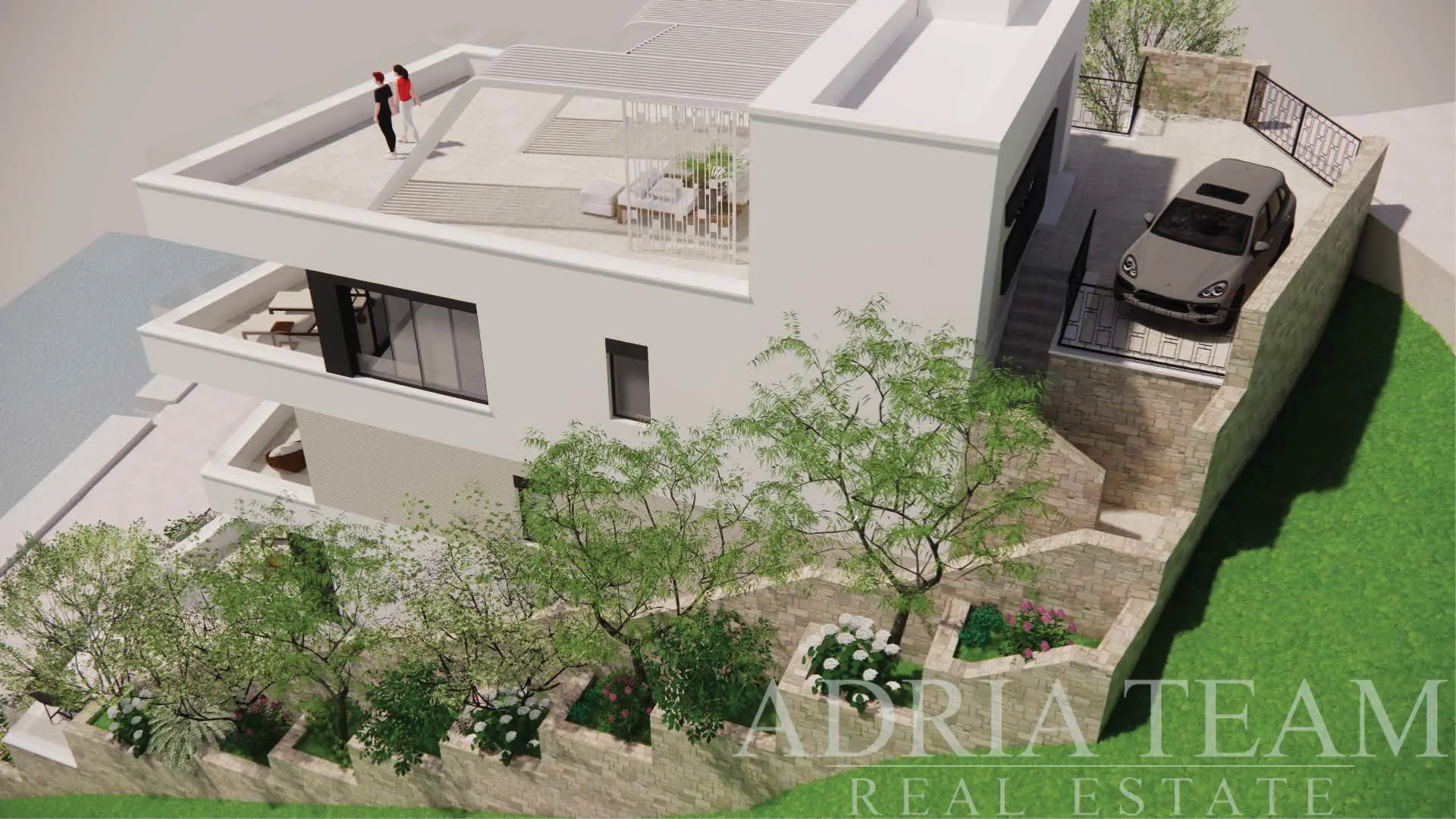 EXKLUZÍVNY STAVEBNÝ POZEMOK S PROJEKTOM LUXUSNEJ VILY – RTINA, ZADAR