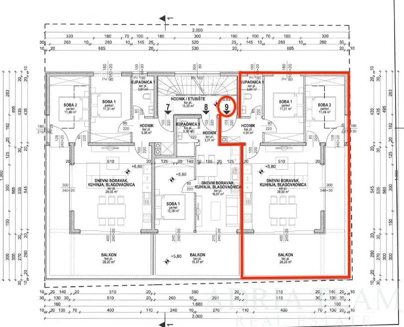 Trojizbový Apartmán V Novostavbe S Priestranným Balkónom – Povljana, Ostrov Pag
